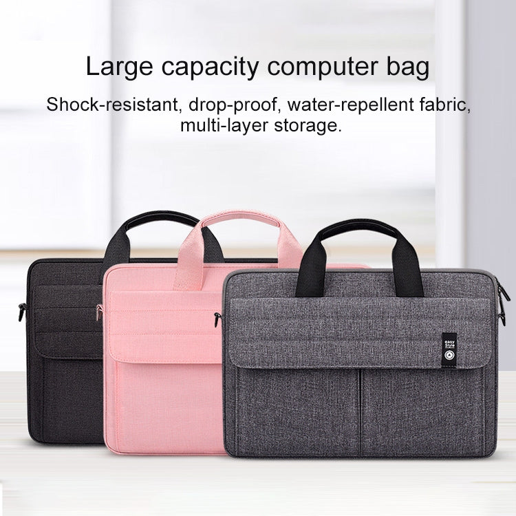 ST08 Handheld Briefcase Carrying Storage Bag with Shoulder Strap for 13.3 inch Laptop(Grey) - 13.3 inch by buy2fix | Online Shopping UK | buy2fix