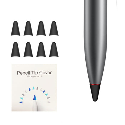 8 PCS Non-slip Mute Wear-resistant Nib Cover for M-pencil Lite (Black) - Pencil Accessories by buy2fix | Online Shopping UK | buy2fix