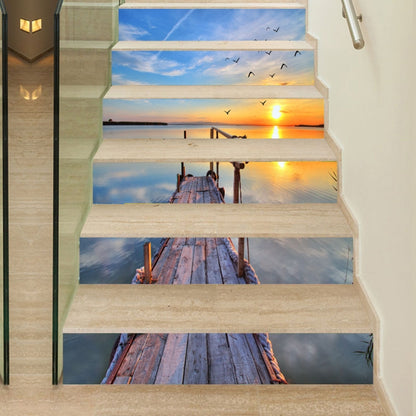 13pcs / Set DIY Creative Silent Sea Stairs Sticker Home Decoration, Size: 18*100cm - Sticker by buy2fix | Online Shopping UK | buy2fix