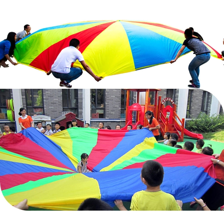 3.6m Children Outdoor Game Exercise Sport Toys Rainbow Umbrella Parachute Play Fun Toy with 8 Handle Straps for Families / Kindergartens / Amusement Parks - Toy Sports by buy2fix | Online Shopping UK | buy2fix