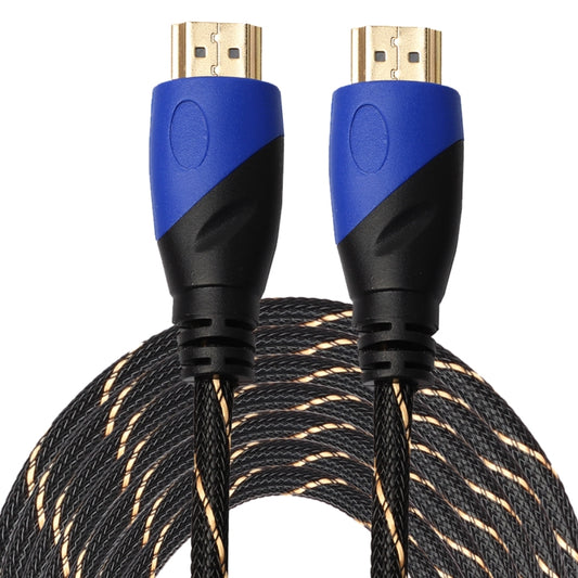 15m HDMI 1.4 Version 1080P Woven Net Line Blue Black Head HDMI Male to HDMI Male Audio Video Connector Adapter Cable - Cable by buy2fix | Online Shopping UK | buy2fix