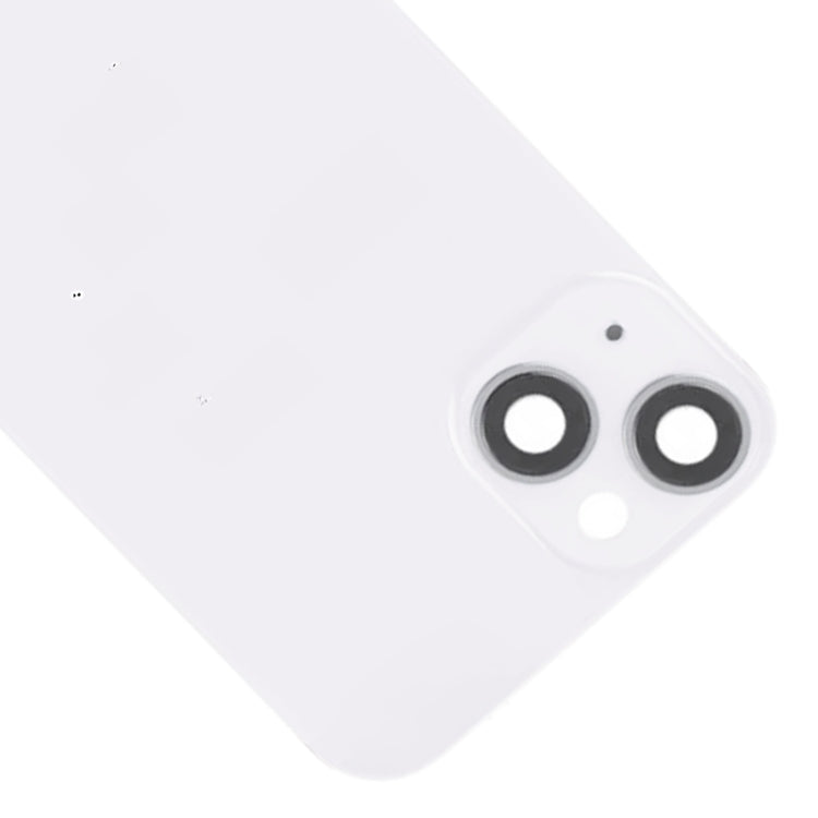 For iPhone 14 Glass Battery Back Cover with Flash Bracket + Wireless Charging Module(White) - Back Cover by buy2fix | Online Shopping UK | buy2fix