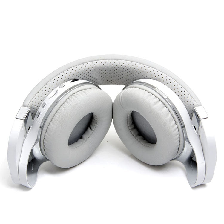 Bluedio T2+ Turbine Wireless Bluetooth 4.1 Stereo Headphones Headset with Mic & Micro SD Card Slot & FM Radio, For iPhone, Samsung, Huawei, Xiaomi, HTC and Other Smartphones, All Audio Devices(White) - Headset & Headphone by Bluedio | Online Shopping UK | buy2fix