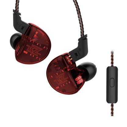 KZ ZS10 Ten Unit Circle Iron In-ear Mega Bass HiFi Earphone with Microphone (Red) - In Ear Wired Earphone by KZ | Online Shopping UK | buy2fix