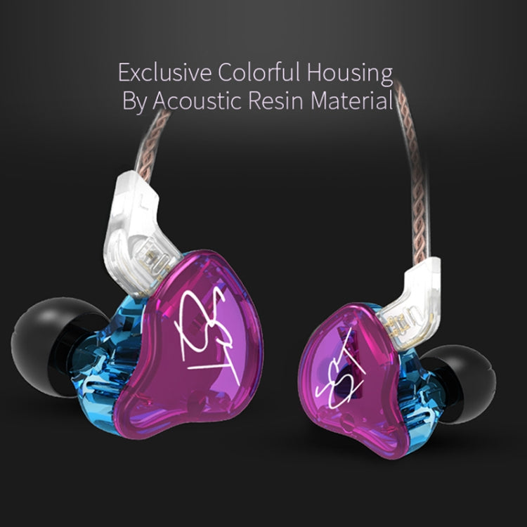 KZ ZST Circle Iron In-ear Mega Bass MP3 Dual Unit Earphone without Microphone (Colour) - In Ear Wired Earphone by KZ | Online Shopping UK | buy2fix