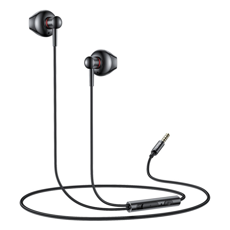 Yesido YH47 3.5mm Metal Line-Control In-Ear Wired Earphone, Length: 1.2m (Black) - In Ear Wired Earphone by Yesido | Online Shopping UK | buy2fix