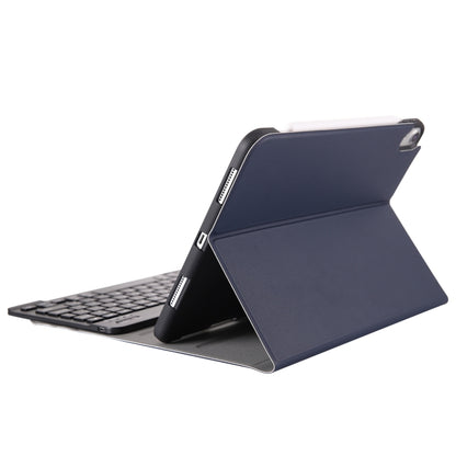 A11B Bluetooth 3.0 Ultra-thin ABS Detachable Bluetooth Keyboard Leather Tablet Case for iPad Pro 11 inch （2018）, with Pen Slot & Holder (Dark Blue) - For iPad Pro by buy2fix | Online Shopping UK | buy2fix