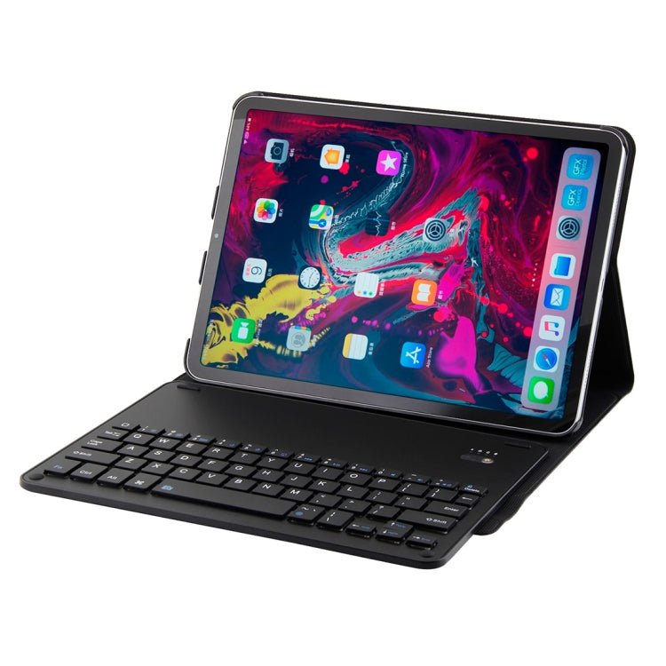 1139B Detachable Bluetooth 3.0 Aluminum Alloy Keyboard + Lambskin Texture Leather Tablet Case for iPad Pro 11 inch (2018), with Three-gear Adjustment / Magnetic / Sleep Function (Black) - For iPad Pro by buy2fix | Online Shopping UK | buy2fix