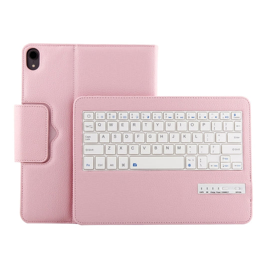 IP011 Detachable Bluetooth 3.0 ABS Keyboard + Litchi Texture Leather Tablet Case for iPad Pro 11 inch (2018), with Sleep Function (Pink) - For iPad Pro by buy2fix | Online Shopping UK | buy2fix