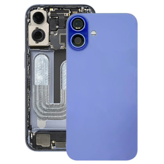 For iPhone 16 Plus Battery Back Cover with Camera Lens Cover(Cyan) -  by buy2fix | Online Shopping UK | buy2fix