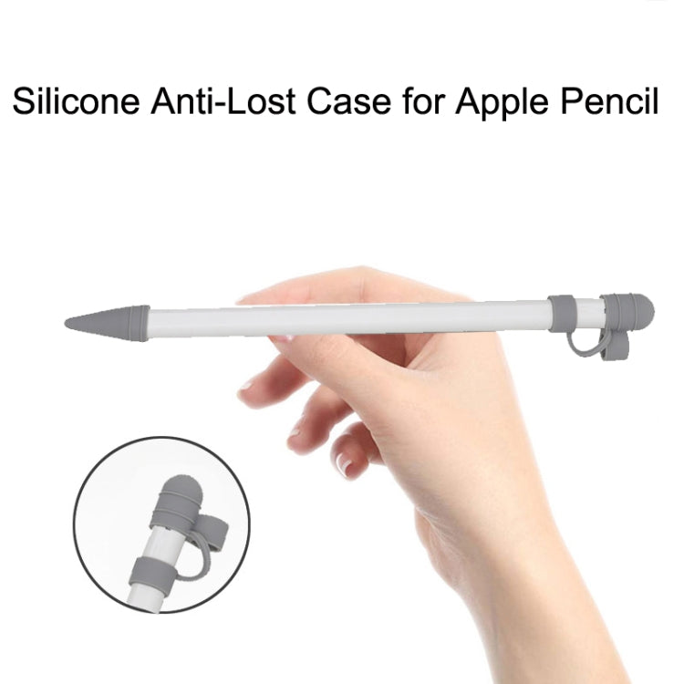 3 in 1 Silicone Protective Cover+Touch Cap Pen+Nip Pen Case For Apple Pencil(White) - Pencil Accessories by buy2fix | Online Shopping UK | buy2fix