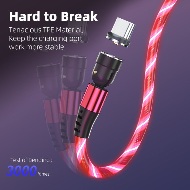 3 in 1 2.4A USB to 8 Pin + Micro USB + USB-C / Type-C 540 Degree Bendable Streamer Magnetic Data Cable, Cable Length: 1m (Colour) - Charging Cable & Head by buy2fix | Online Shopping UK | buy2fix