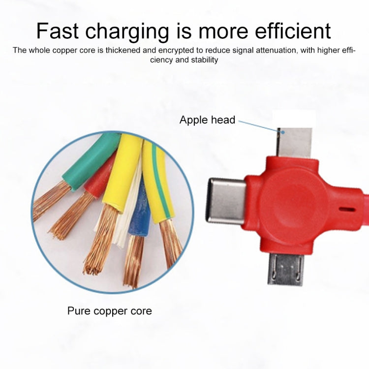 019-1 3 in 1 USB to 8 Pin + Micro USB + USB-C / Type-C Macaron Telescopic Data Cable with Storage Slot & Bracket, Cable Length: 1m (Green) - Multifunction Cable by buy2fix | Online Shopping UK | buy2fix