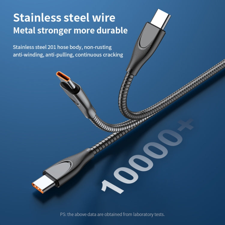 ADC-009 USB to 8 Pin Zinc Alloy Hose Fast Charging Data Cable, Cable Length: 1m (Silver) - Normal Style Cable by buy2fix | Online Shopping UK | buy2fix