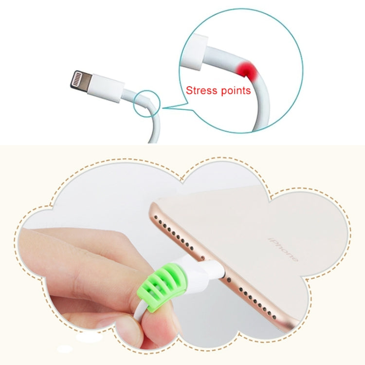 2 PCS Anti-break USB Charge Cable Winder Protective Case Protection Sleeve(White) - Cable Organizer by buy2fix | Online Shopping UK | buy2fix