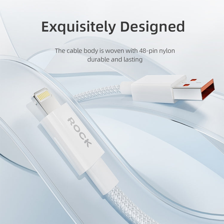 ROCK Z20 1m 2.4A USB to 8 Pin Fast Charging Data Cable - Normal Style Cable by ROCK | Online Shopping UK | buy2fix