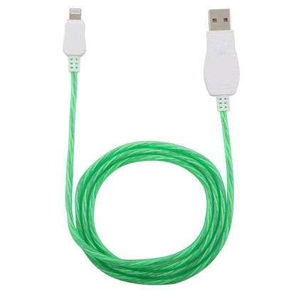 LED Flowing Light 1m USB to 8 Pin Data Sync Charge Cable for iPhone, iPad(Green) - Normal Style Cable by buy2fix | Online Shopping UK | buy2fix