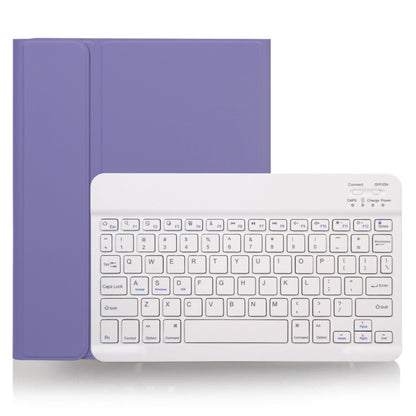 X-11B Skin Plain Texture Detachable Bluetooth Keyboard Tablet Case for iPad Pro 11 inch 2020 / 2018, with Pen Slot (Light Purple) - For iPad Pro by buy2fix | Online Shopping UK | buy2fix