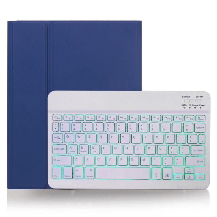 X-11BS Skin Plain Texture Detachable Bluetooth Keyboard Tablet Case for iPad Pro 11 inch 2020 / 2018, with Pen Slot & Backlight (Blue) - For iPad Pro by buy2fix | Online Shopping UK | buy2fix
