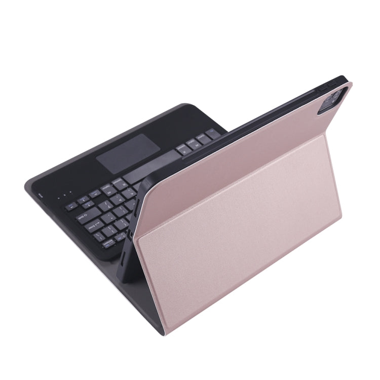 A11B-A 2020 Ultra-thin ABS Detachable Bluetooth Keyboard Tablet Case for iPad Pro 11 inch (2020), with Touchpad & Pen Slot & Holder (Rose Gold) - For iPad Pro by buy2fix | Online Shopping UK | buy2fix