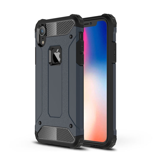 For iPhone XR TPU + PC Armor Combination Back Cover Case(Navy Blue) - More iPhone Cases by buy2fix | Online Shopping UK | buy2fix