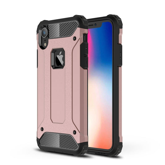 For iPhone XR TPU + PC Armor Combination Back Cover Case(Rose Gold) - More iPhone Cases by buy2fix | Online Shopping UK | buy2fix