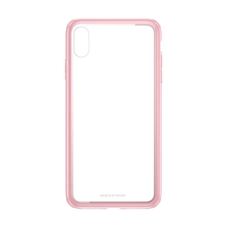 For iPhone XR Baseus Original Tempered Glass Case(Pink) - More iPhone Cases by Baseus | Online Shopping UK | buy2fix