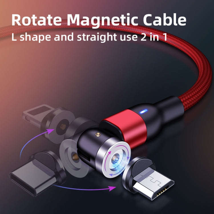 1m 2A Output USB to 8 Pin Nylon Braided Rotate Magnetic Charging Cable(Purple) - Charging Cable & Head by buy2fix | Online Shopping UK | buy2fix