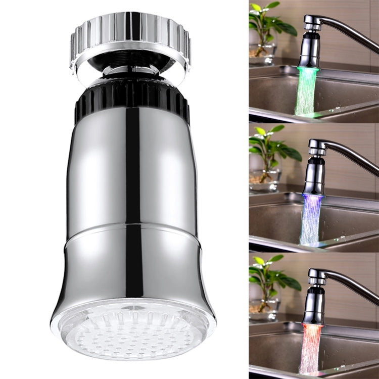 SDF2-B5 1 LED Temperature Sensor RGB LED Faucet Light Water Glow Shower, Size: 78 x 30mm, Interface: 22mm (Silver) - Shower Head by buy2fix | Online Shopping UK | buy2fix