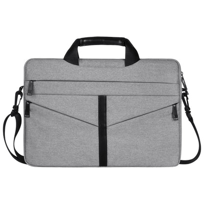 13.3 inch Breathable Wear-resistant Fashion Business Shoulder Handheld Zipper Laptop Bag with Shoulder Strap (Light Grey) - 13.3 inch by buy2fix | Online Shopping UK | buy2fix