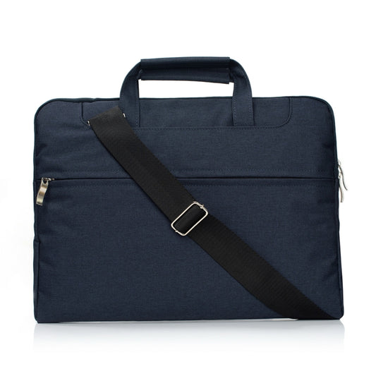 Portable One Shoulder Handheld Zipper Laptop Bag, For 15.4 inch and Below Macbook, Samsung, Lenovo, Sony, DELL Alienware, CHUWI, ASUS, HP (Dark Blue) - 15 inch by buy2fix | Online Shopping UK | buy2fix