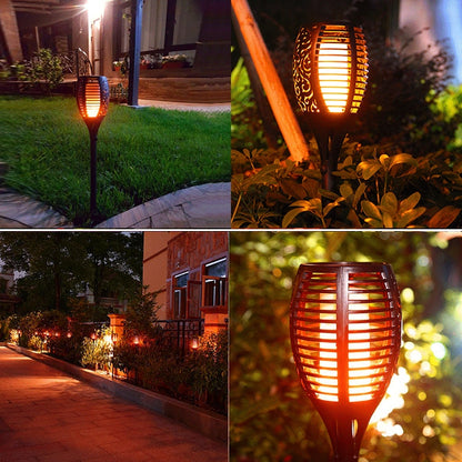 96 LED Solar Flame Light Outdoor Garden Lawn Light Garden Landscape Torch Light - Solar Lights by buy2fix | Online Shopping UK | buy2fix