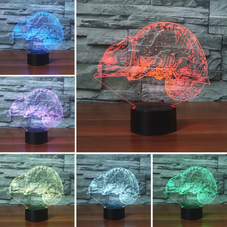 Chameleon Shape 3D Colorful LED Vision Light Table Lamp, Crack Remote Control Version - Novelty Lighting by buy2fix | Online Shopping UK | buy2fix