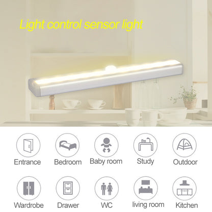 2.8W 30 LEDs Warm White Wide Screen Intelligent Human Body Sensor Light LED Corridor Cabinet Light, USB Charging Version - Sensor LED Lights by buy2fix | Online Shopping UK | buy2fix