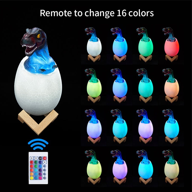 Tyrannosaurus Shape Creative Touch 3D Decorative Night Light, 16-color Patting Remote Control Version - Night Lights by buy2fix | Online Shopping UK | buy2fix