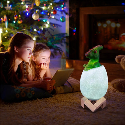 Parasaurolophus Shape Creative Touch 3D Decorative Night Light, 16-color Patting Remote Control Version - Night Lights by buy2fix | Online Shopping UK | buy2fix