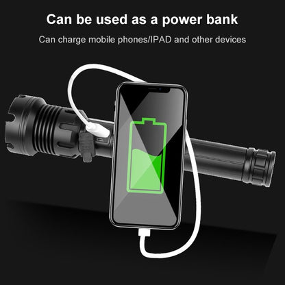 Long Style Micro USB Charging Outdoor Waterproof P90 + COB LED Flashlight, Support Power Display & Telescopic Focusing & 7-level Brightness Adjustment - LED Flashlight by buy2fix | Online Shopping UK | buy2fix