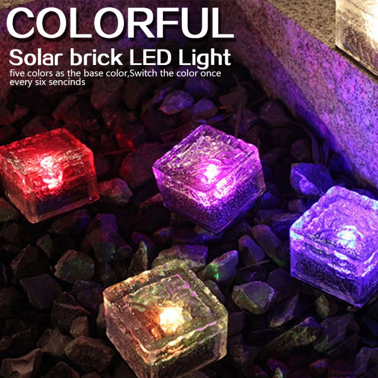 Solar Powered Square Tempered Glass Outdoor LED Buried Light Garden Decoration Lamp IP55 Waterproof，Size: 7 x 7 x 5cm (Warm White) - Buried Lights by buy2fix | Online Shopping UK | buy2fix