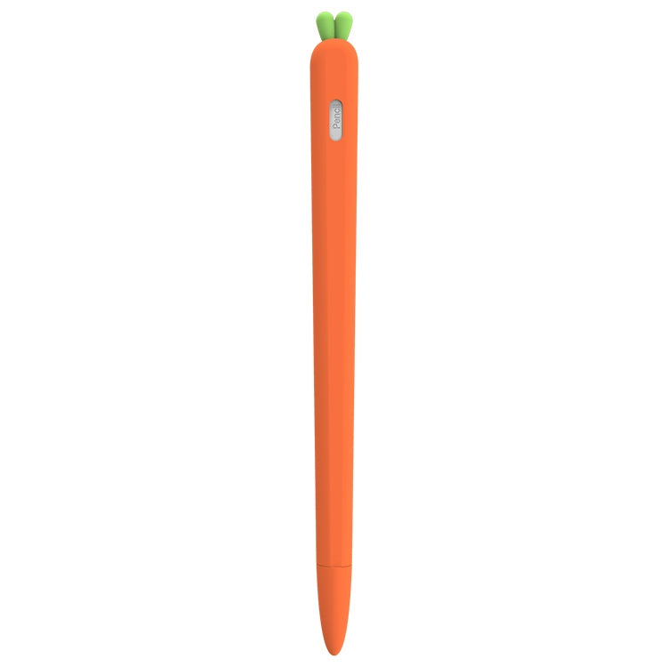 LOVE MEI For Apple Pencil 2 Carrot Shape Stylus Pen Silicone Protective Case Cover(Orange) - Pencil Accessories by LOVE MEI | Online Shopping UK | buy2fix