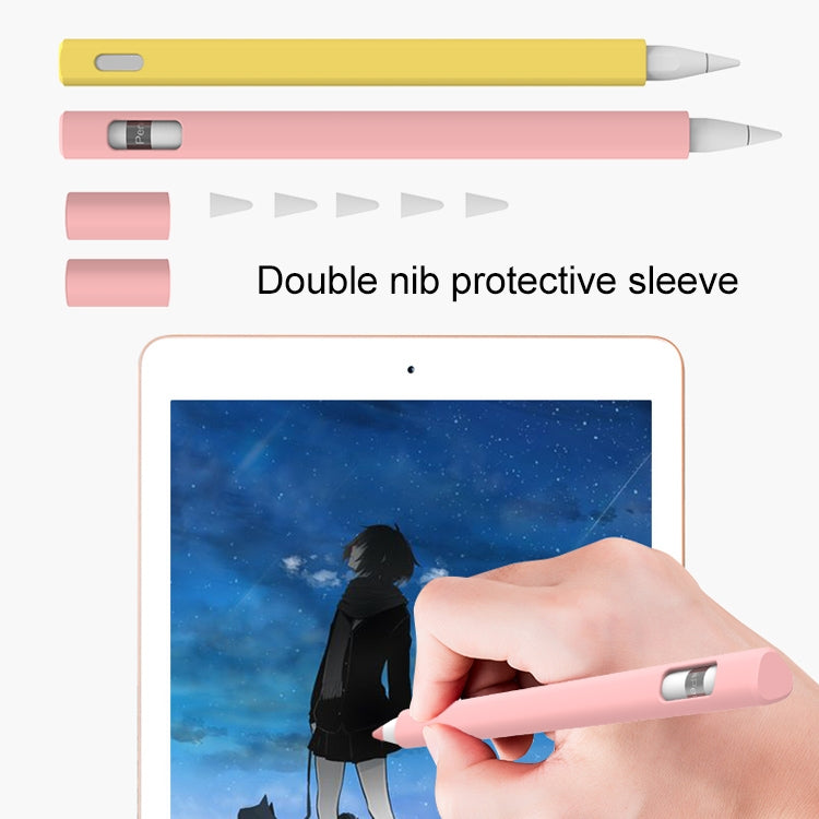 LOVE MEI For Apple Pencil 1 Triangle Shape Stylus Pen Silicone Protective Case Cover (Pink) - Pencil Accessories by LOVE MEI | Online Shopping UK | buy2fix