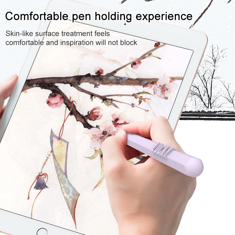 LOVE MEI For Apple Pencil 1 Number Letter Design Stylus Pen Silicone Protective Case Cover(Green) - Pencil Accessories by LOVE MEI | Online Shopping UK | buy2fix