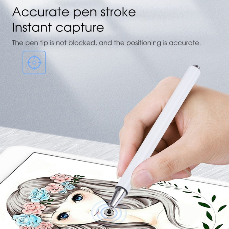 366 Universal Silicone Disc Nib Capacitive Stylus Pen with Magnetic Cap(White) - Stylus Pen by buy2fix | Online Shopping UK | buy2fix