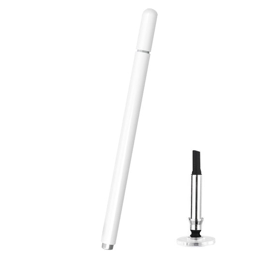 Universal Nano Disc Nib Capacitive Stylus Pen with Magnetic Cap & Spare Nib (White) - Stylus Pen by buy2fix | Online Shopping UK | buy2fix