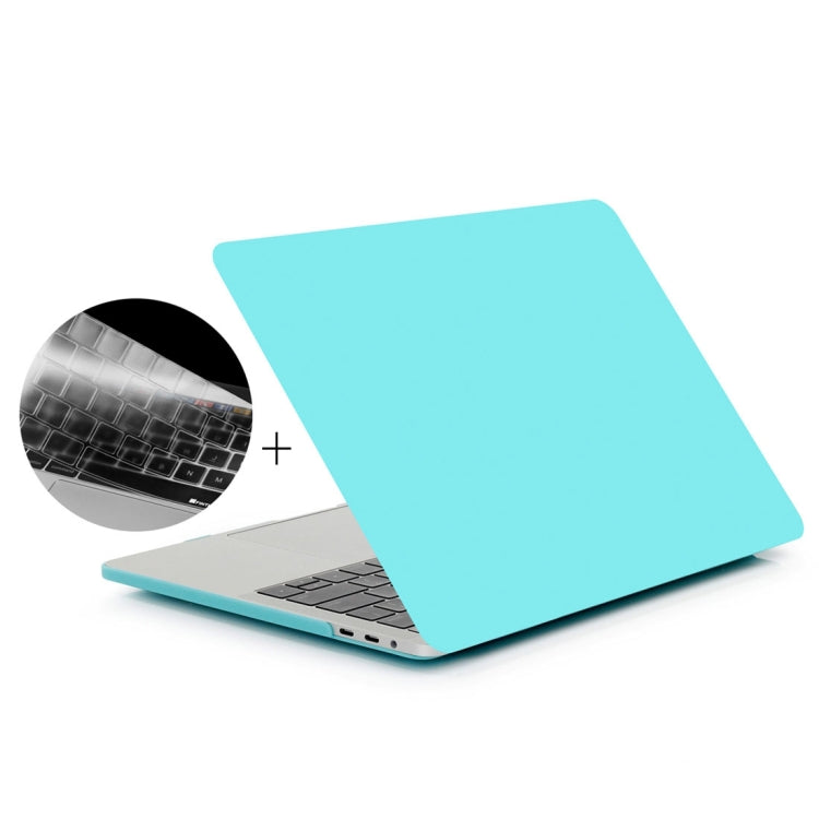 ENKAY Hat-Prince 2 in 1 Frosted Hard Shell Plastic Protective Case + Europe Version Ultra-thin TPU Keyboard Protector Cover for 2016 MacBook Pro 13.3 Inch with Touch Bar (A1706) (Blue) - MacBook Pro Cases by ENKAY | Online Shopping UK | buy2fix