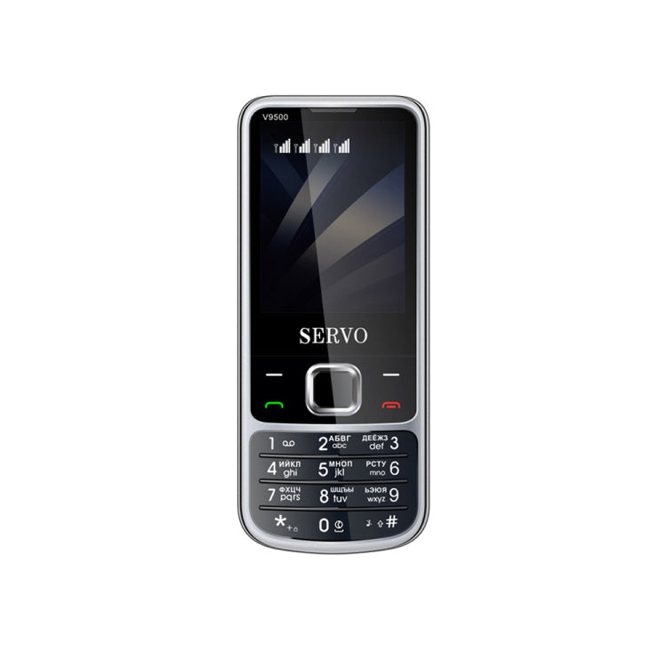 SERVO V9500 Mobile Phone, Russian Key, 2.4 inch, Spredtrum SC6531CA, 21 Keys, Support Bluetooth, FM, Magic Sound, Flashlight, GSM, Quad SIM(Black) - SERVO by SERVO | Online Shopping UK | buy2fix