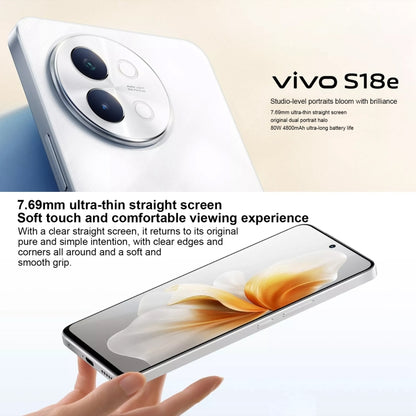 vivo S18e, Dual Back Cameras, 8GB+256GB, Face ID Screen Fingerprint Identification, 6.67 inch Android 14.0 OriginOS 4 Dimensity 7200 Octa Core 2.8GHz, OTG, NFC, Network: 5G, Support Google Play (Purple) - vivo by vivo | Online Shopping UK | buy2fix