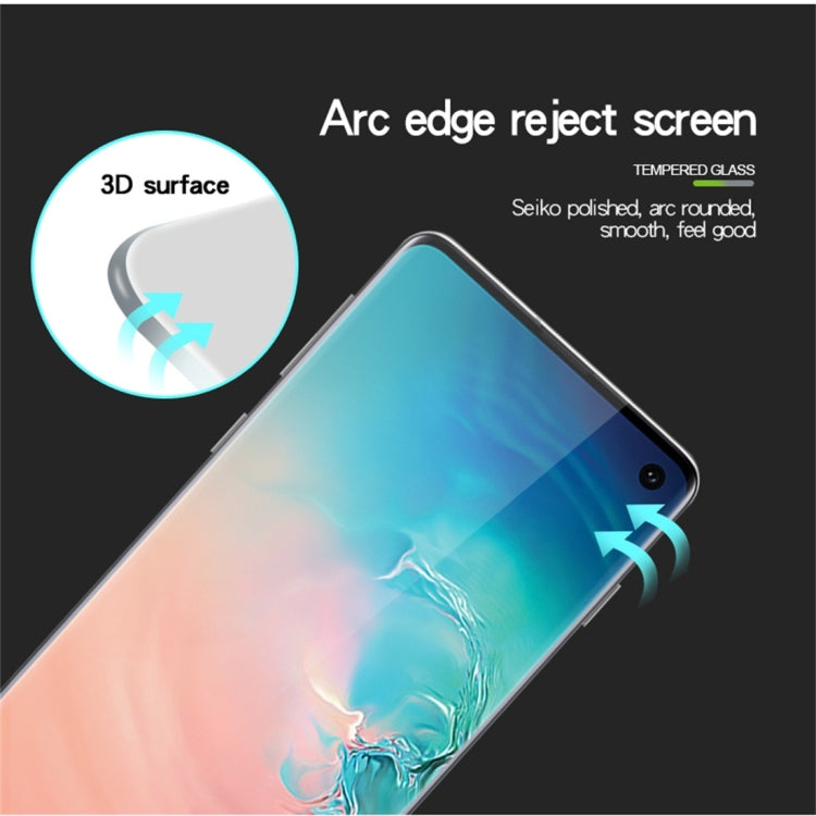 PINWUYO 9H 3D Curved Heat Bending Full Screen Tempered Glass Film for Galaxy S10 (Black) - Galaxy Tempered Glass by PINWUYO | Online Shopping UK | buy2fix