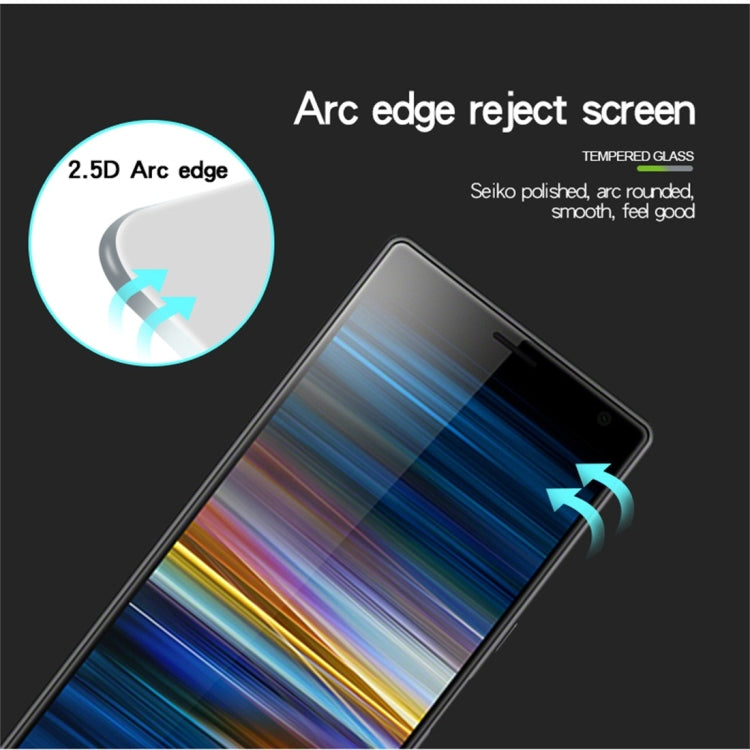 PINWUYO 9H 2.5D Full Screen Tempered Glass Film for Sony Xperia 10 Plus (Black) - Sony Tempered Glass by PINWUYO | Online Shopping UK | buy2fix