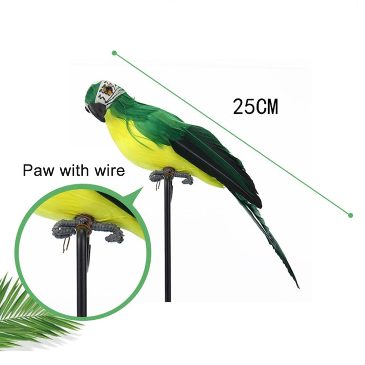 25cm Simulation Parrot Simulation Macaw Horticultural Decoration (Yellow) - Desktop Ornaments by buy2fix | Online Shopping UK | buy2fix