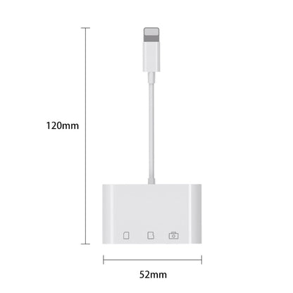 D-168 3 In 1 8 Pin OTG High-speed Card Reader - U Disk & Card Reader by buy2fix | Online Shopping UK | buy2fix